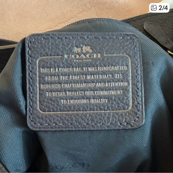 Coach Dark Leather Shoulder Bag - Picture 2 of 4